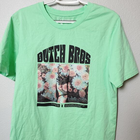 DUTCH BROS Neon Graphic Tee Shirt - Picture 1 of 4